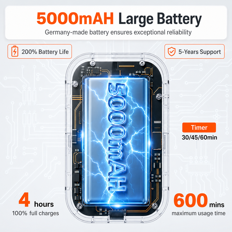 Tutore Massaggiatore Ginocchio 5000mAh 6 Calore 3 Massaggio Senza Fili.